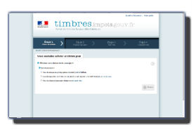 screenshot de timbres.impots.gouv.fr